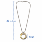 3 Ring Pendant Chain Silver
