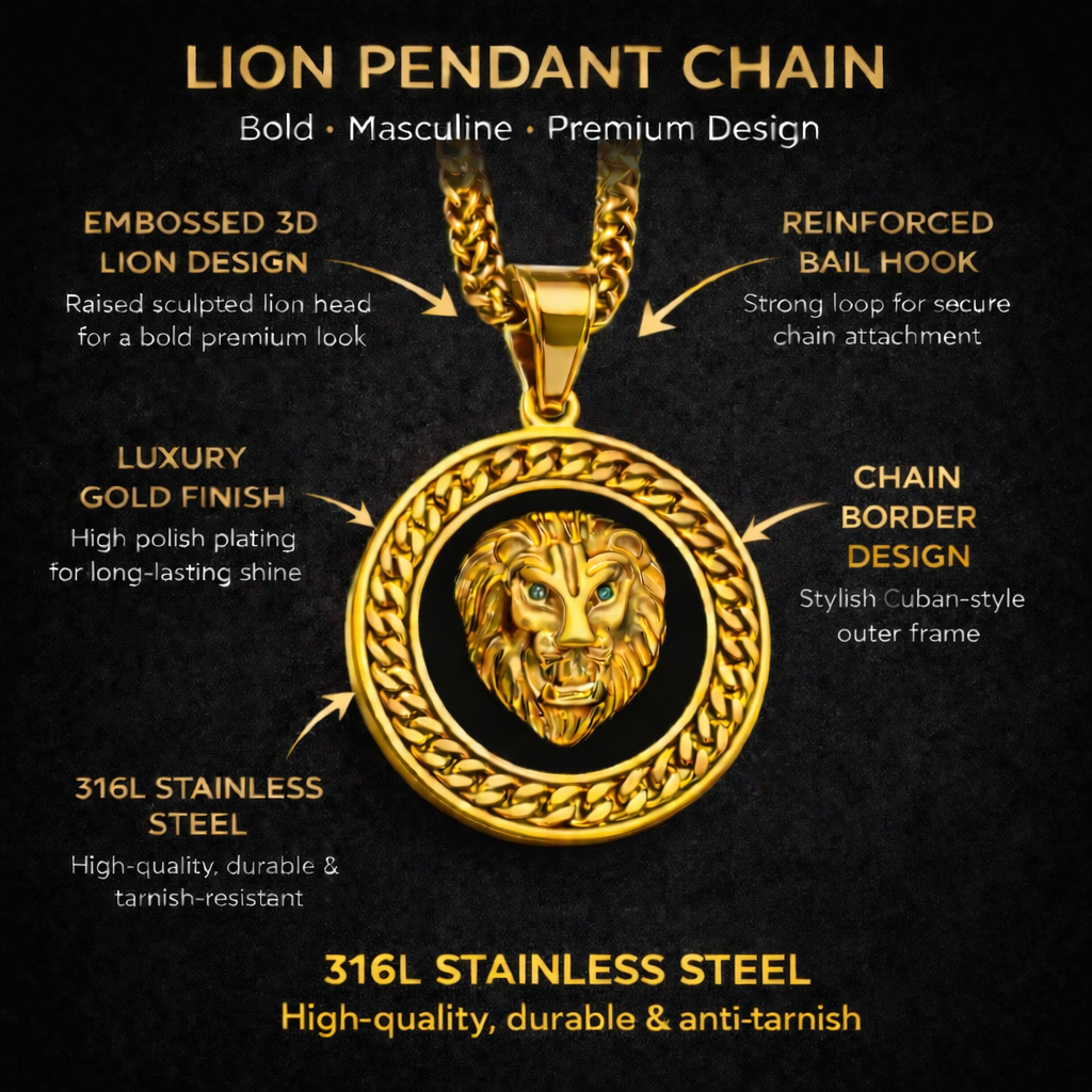 Lion Pendant Chain