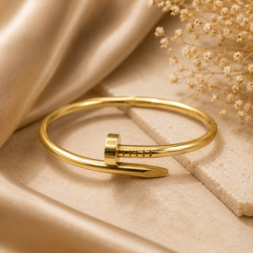 Nail Wrap Gold Cuff Bracelet