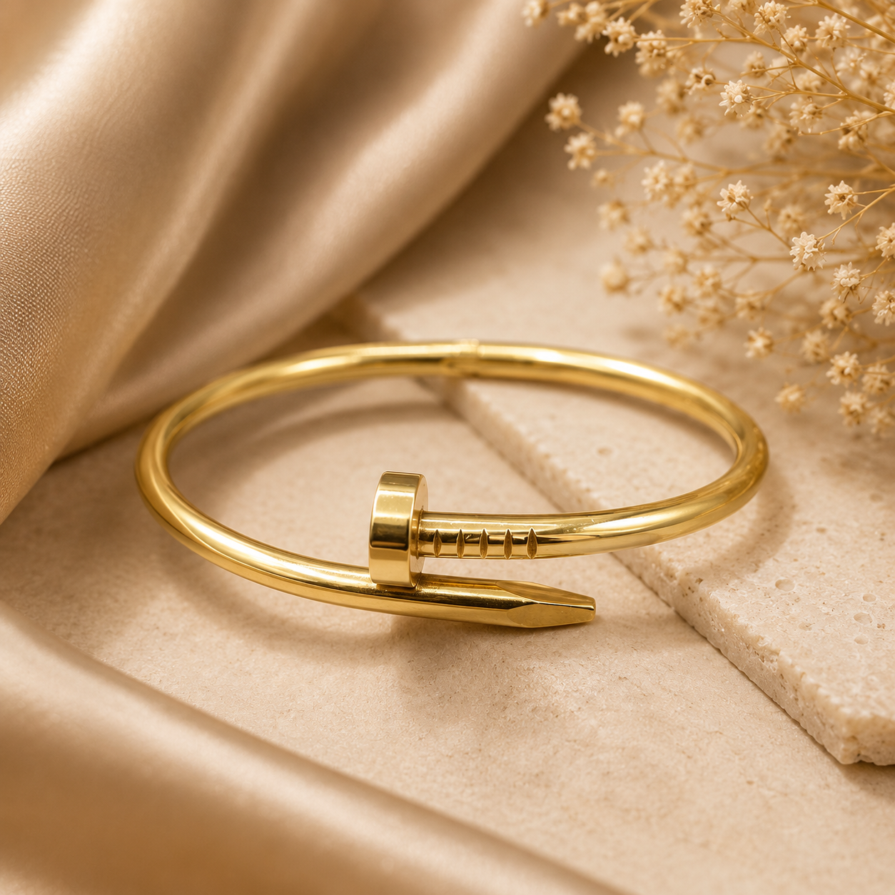 Nail Wrap Gold Cuff Bracelet