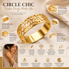 Circle Link Gold Bangle