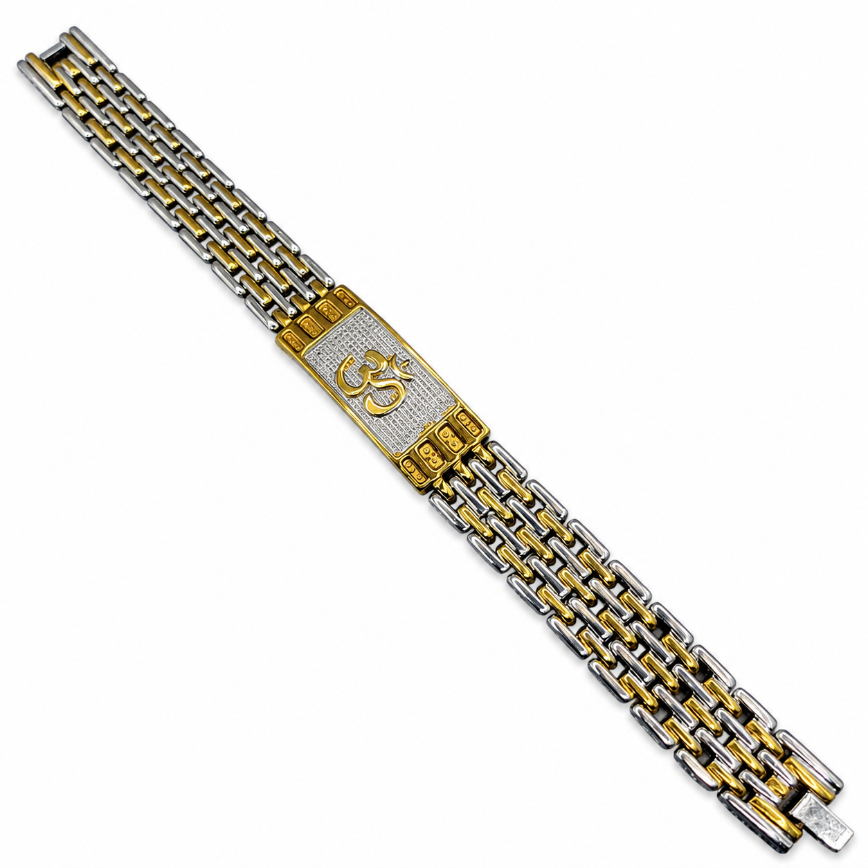 Gold & Silver OM Chain Bracelet