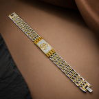 Gold & Silver OM Chain Bracelet
