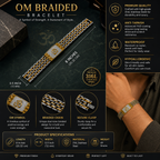 Gold & Silver OM Chain Bracelet