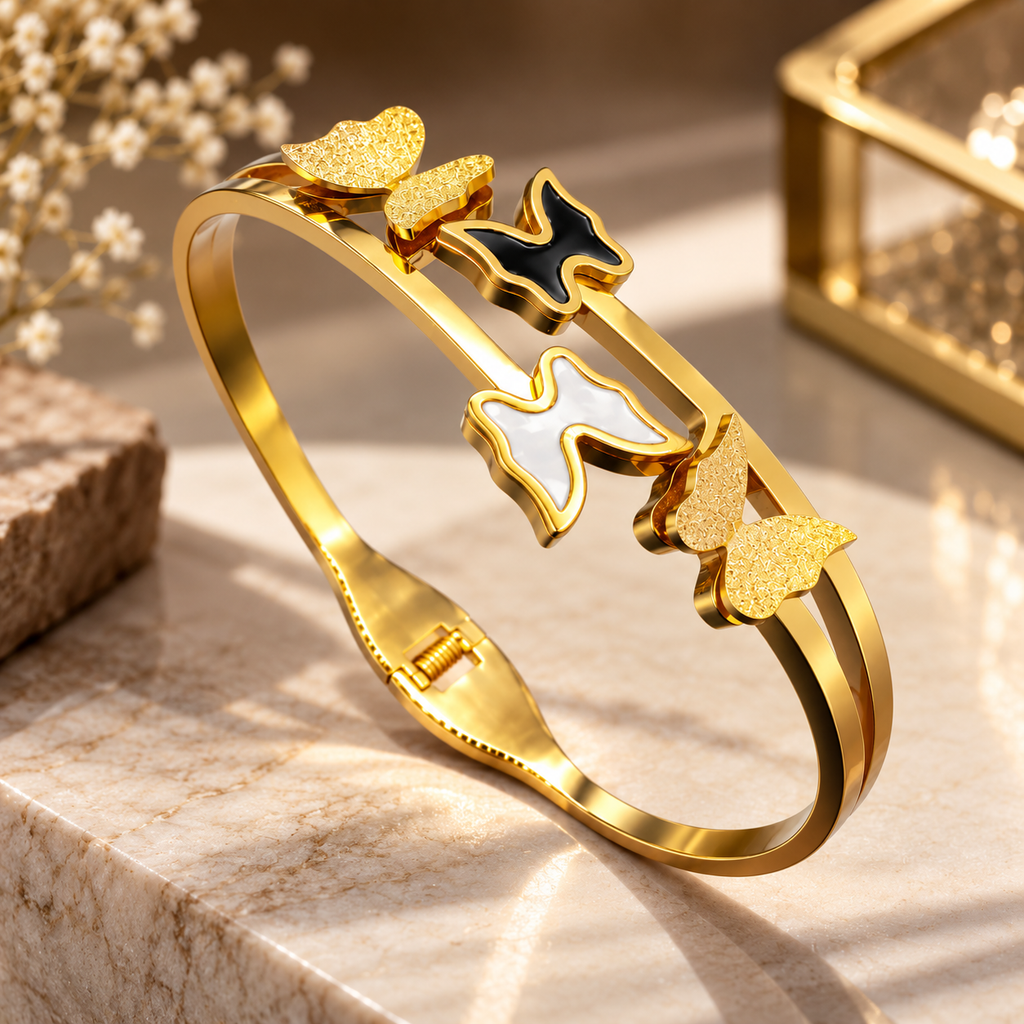 Golden Butterfly Elegance Bracelet