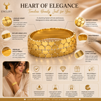 Heart Link Wide Cuff Bracelet