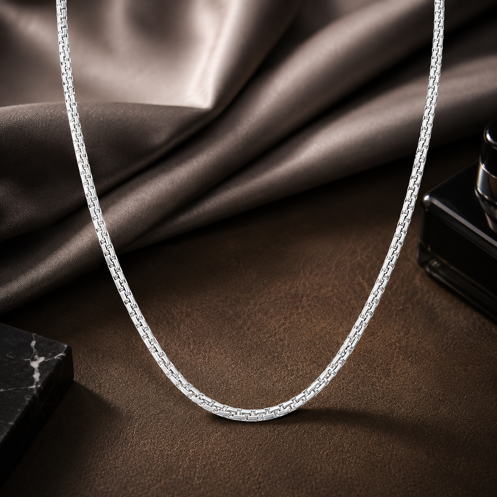 Silver Flat Box Chain