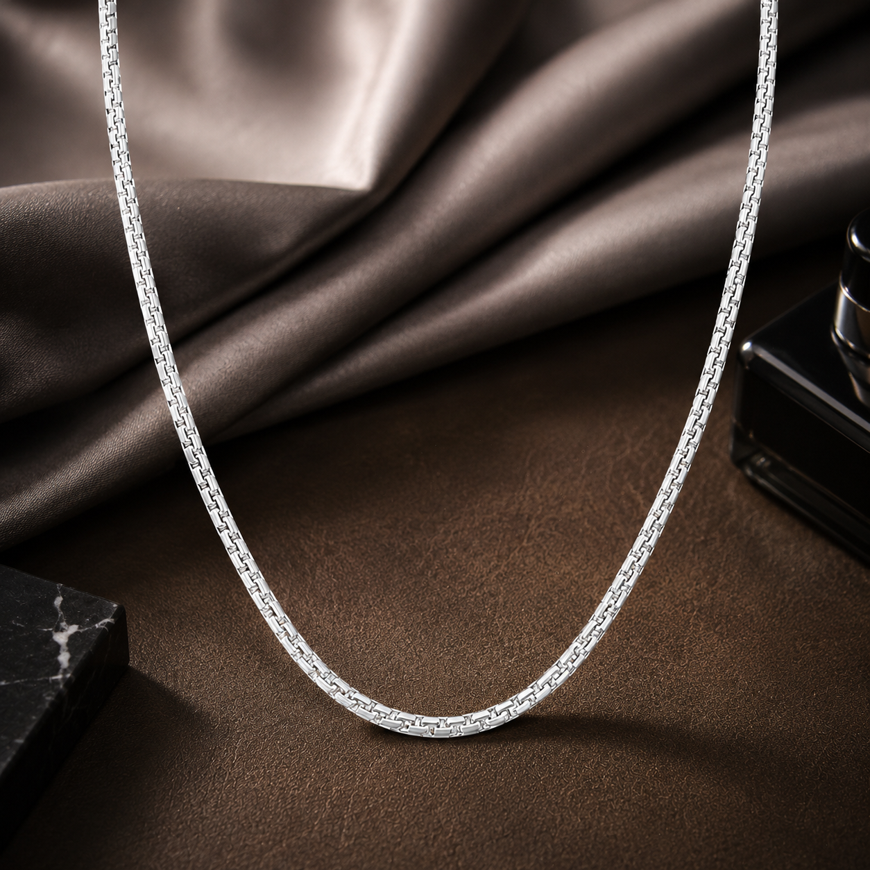 Silver Flat Box Chain