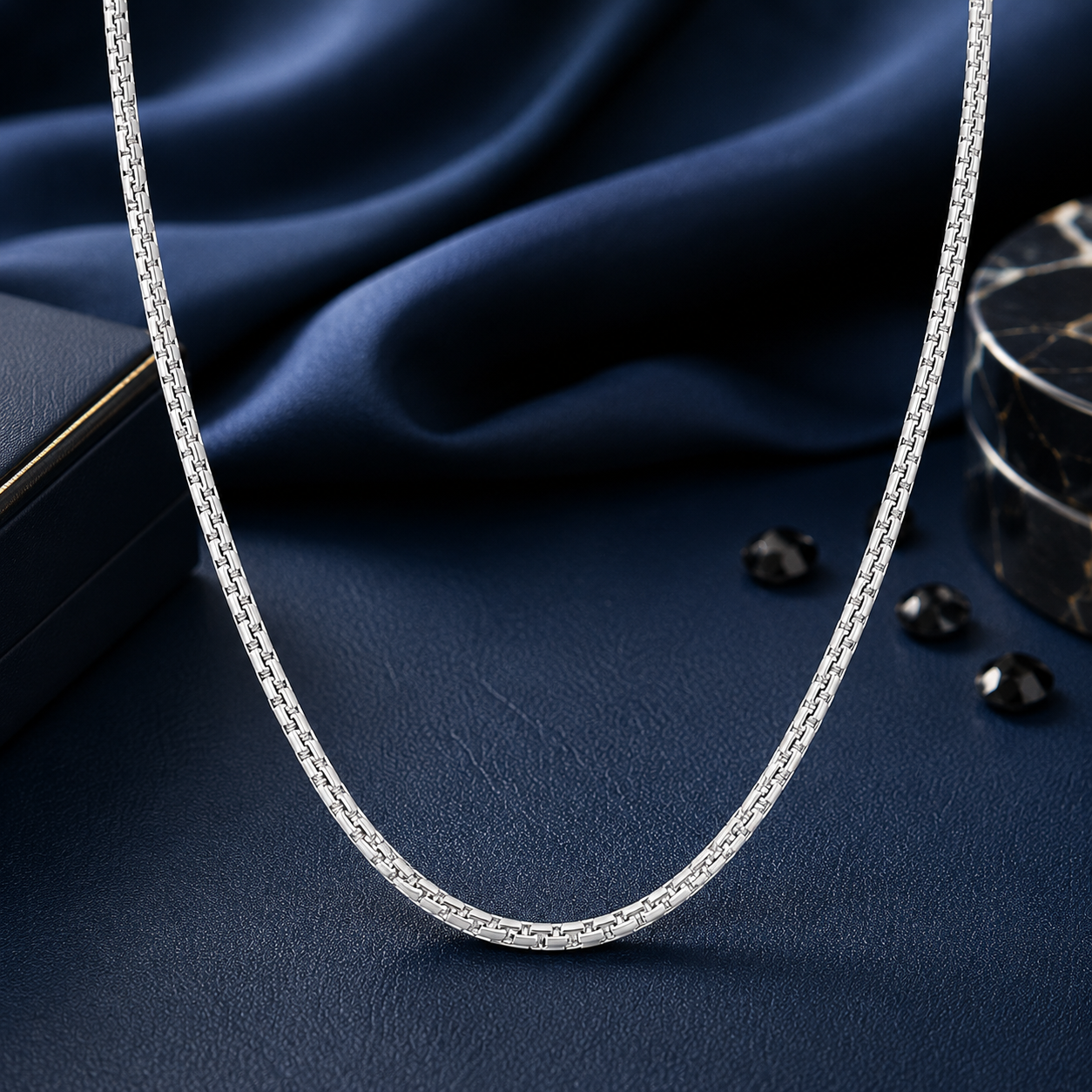 Silver Flat Box Chain