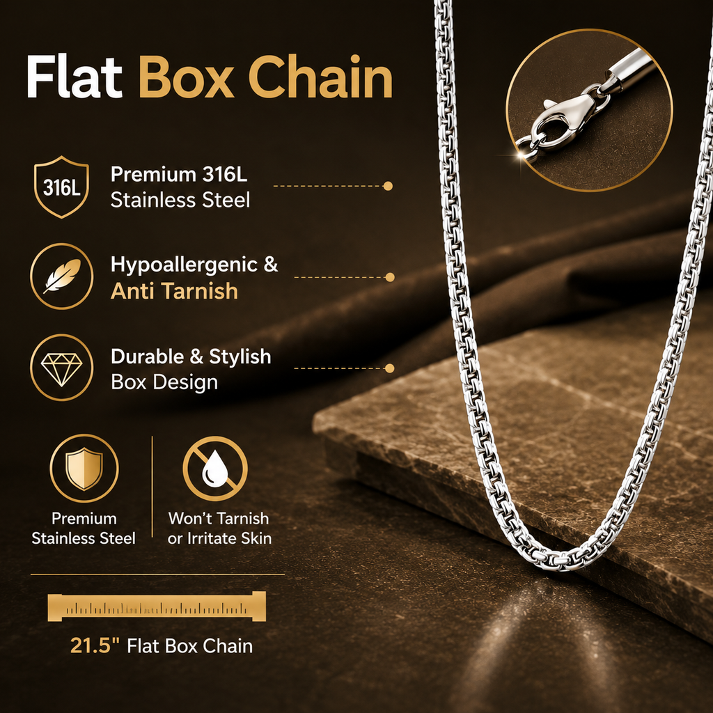 Silver Flat Box Chain
