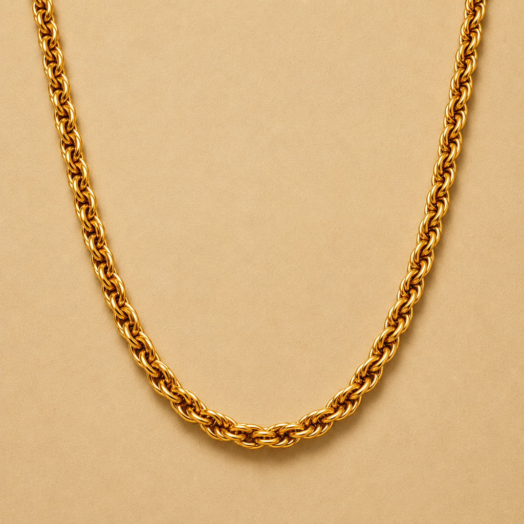 Gold Plated Rope Chain