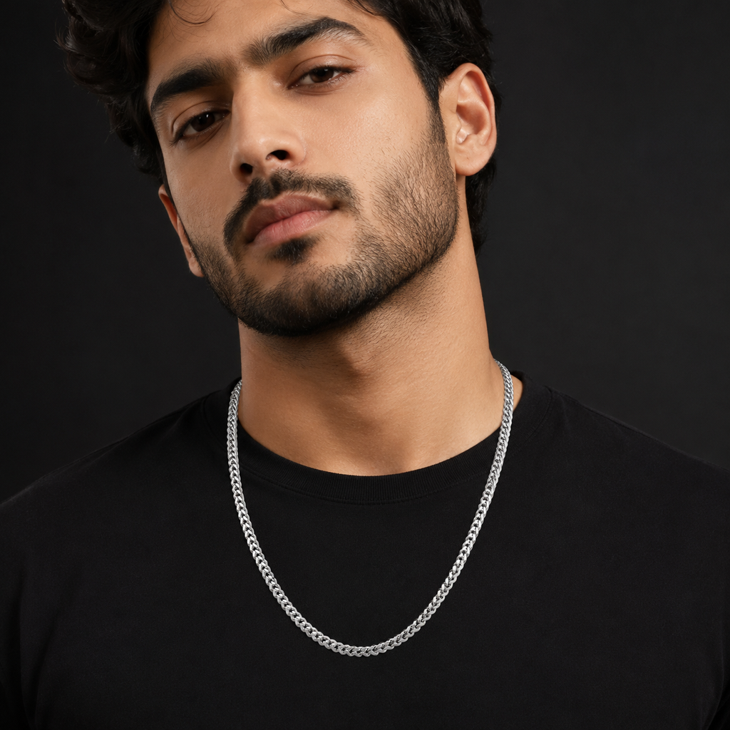 Silver Interlocking Chain