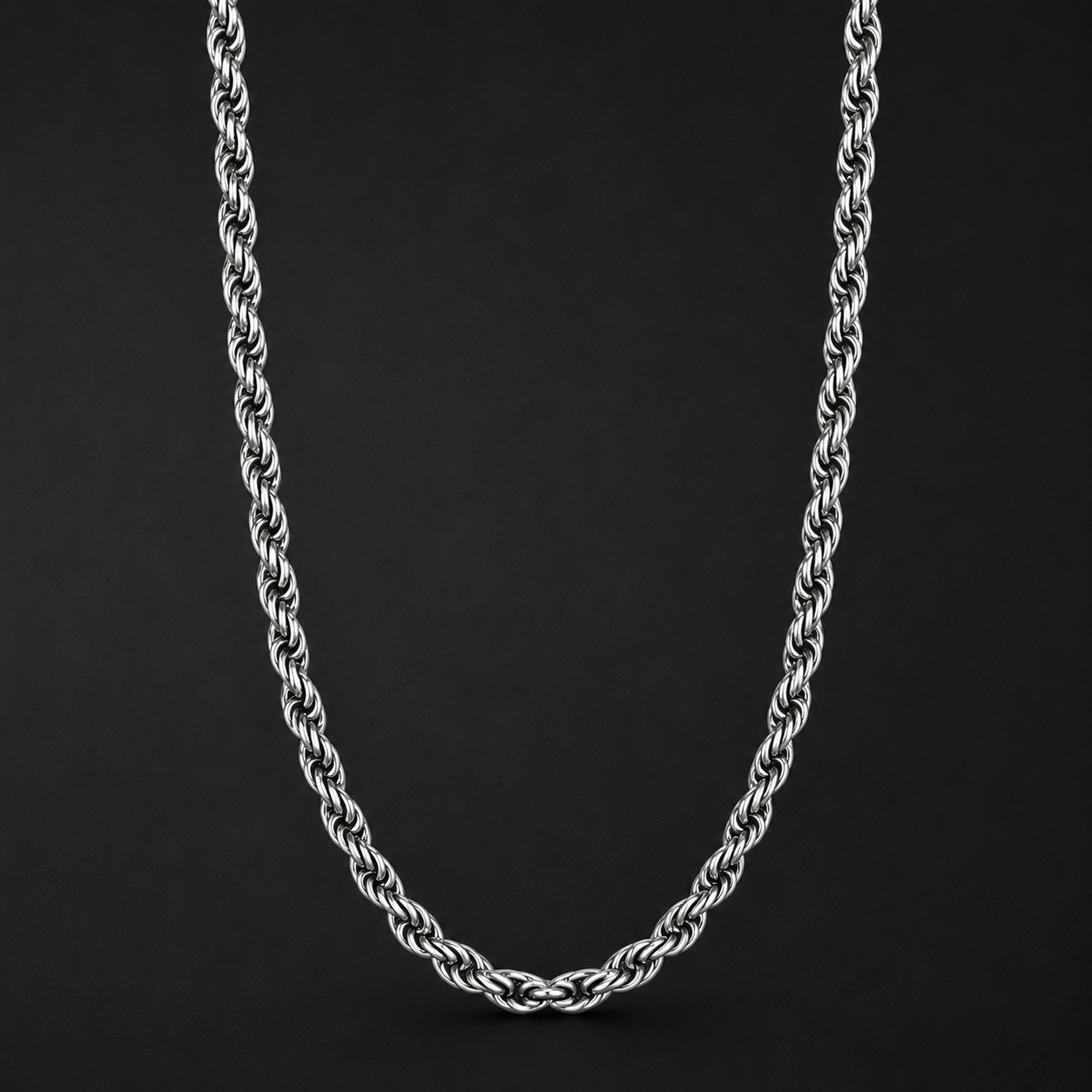 Silver Plated Rope Chain