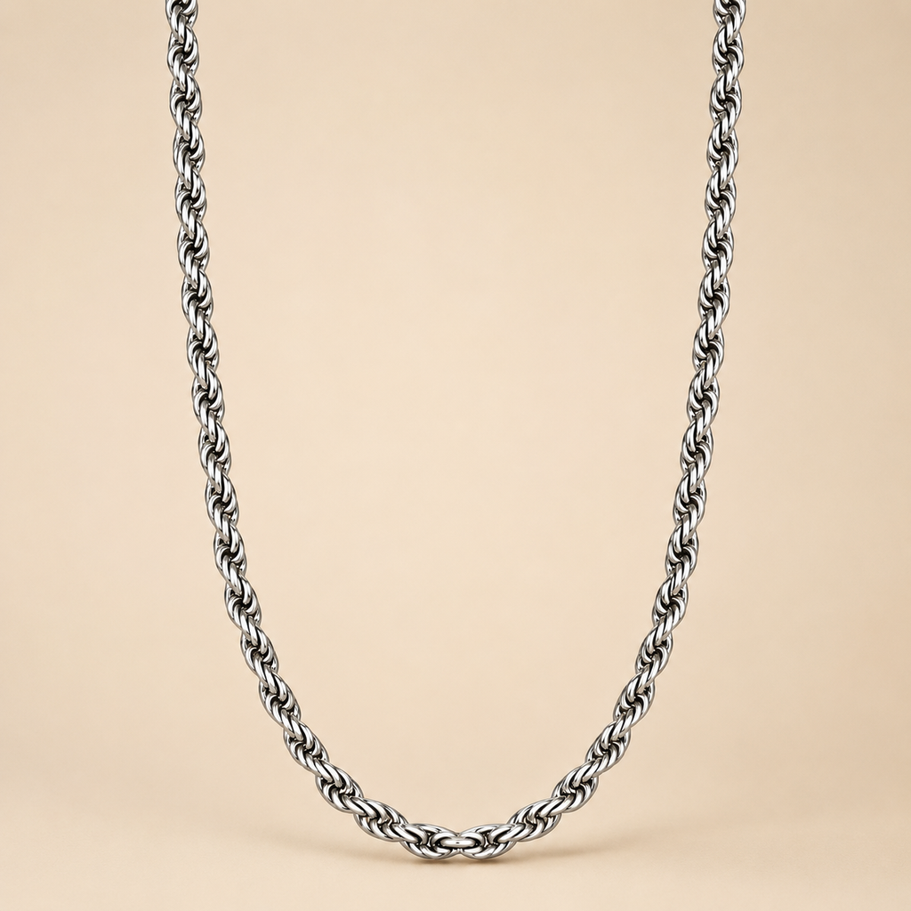 Silver Plated Rope Chain