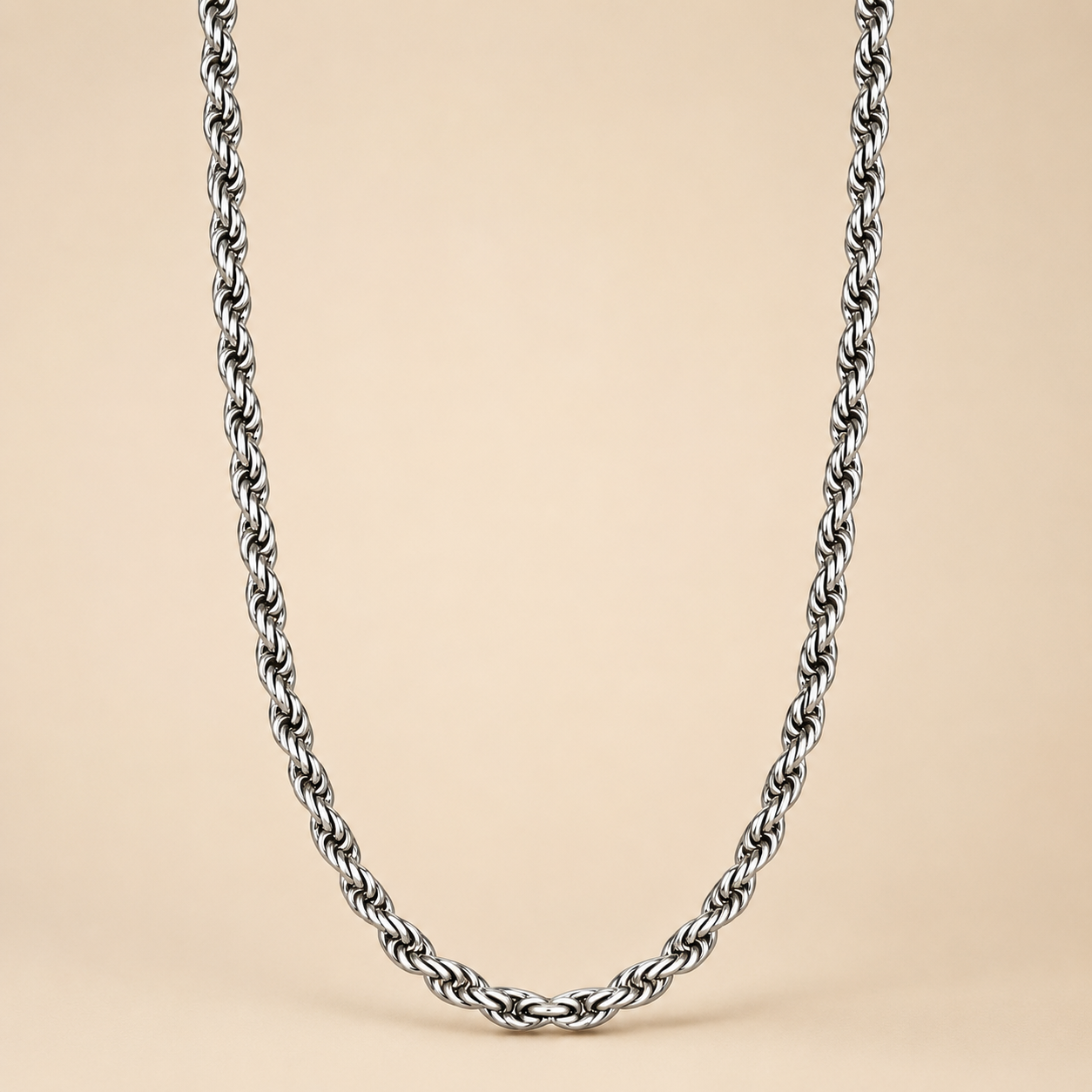 Silver Plated Rope Chain