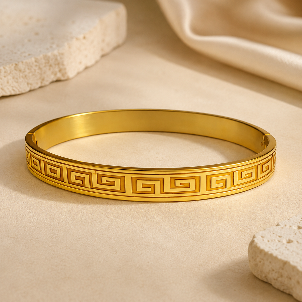 Greek Key Bracelet Gold