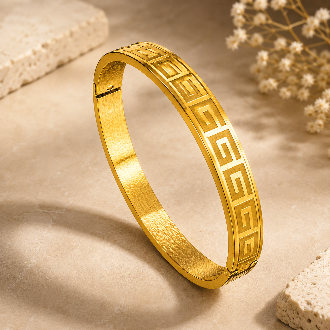 Greek Key Bracelet Gold