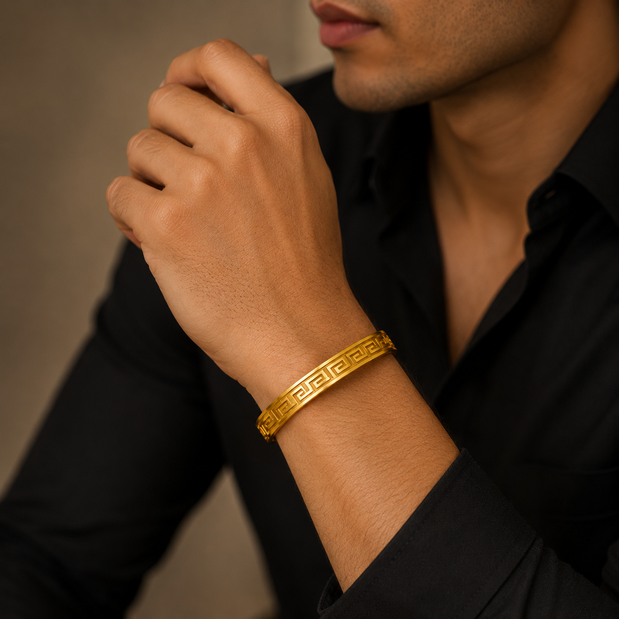 Greek Key Bracelet Gold