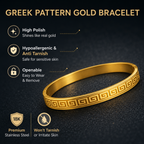 Greek Key Bracelet Gold