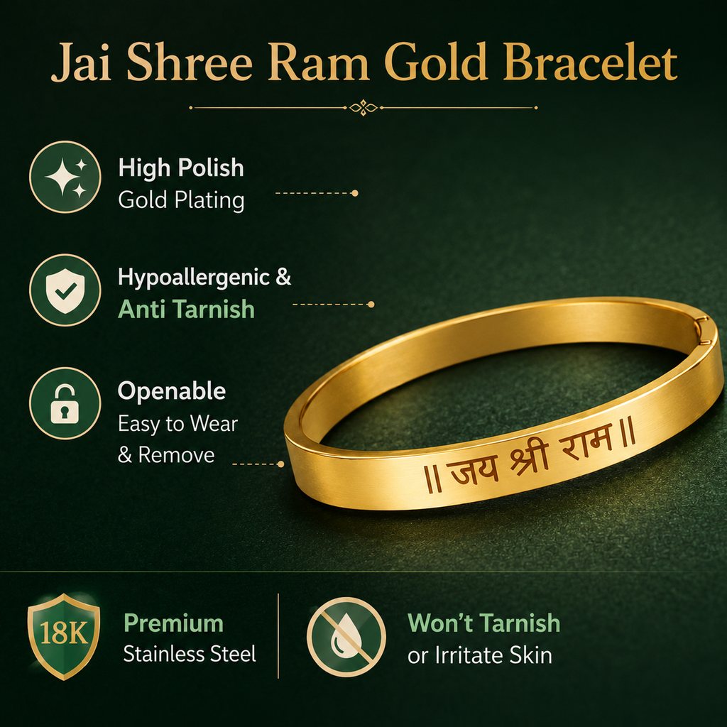Jai Shree Ram Bracelet Gold