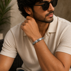Matte Cuban Link Bracelet Silver