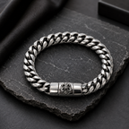 Shiny Cuban Link Bracelet Silver