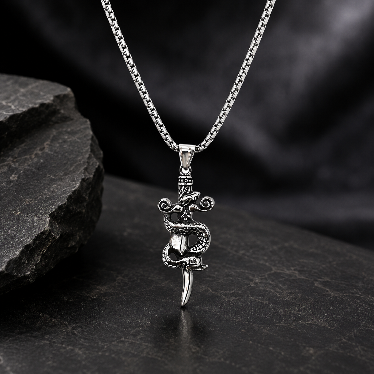 Silver Dragon Pendant
