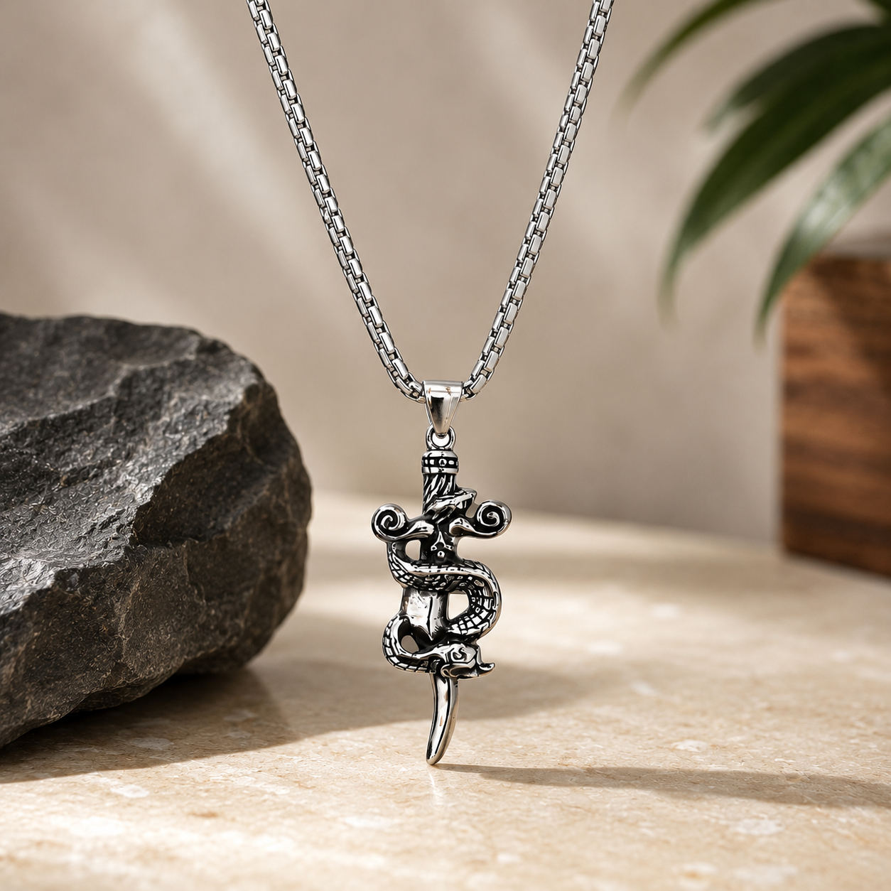 Silver Dragon Pendant