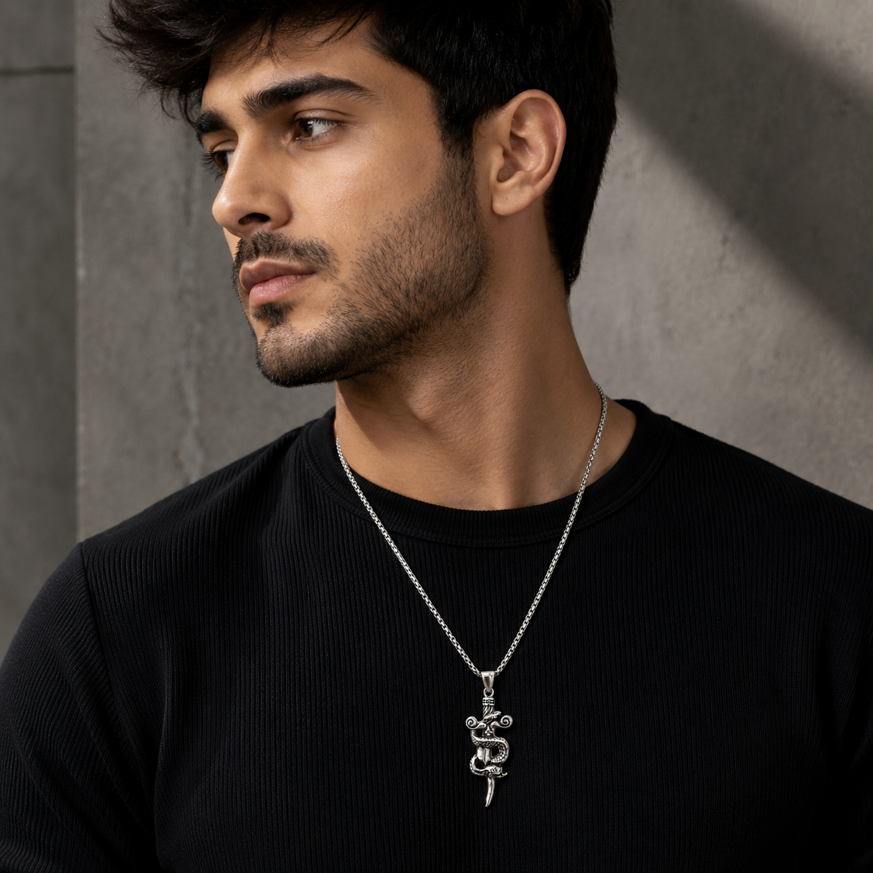 Silver Dragon Pendant