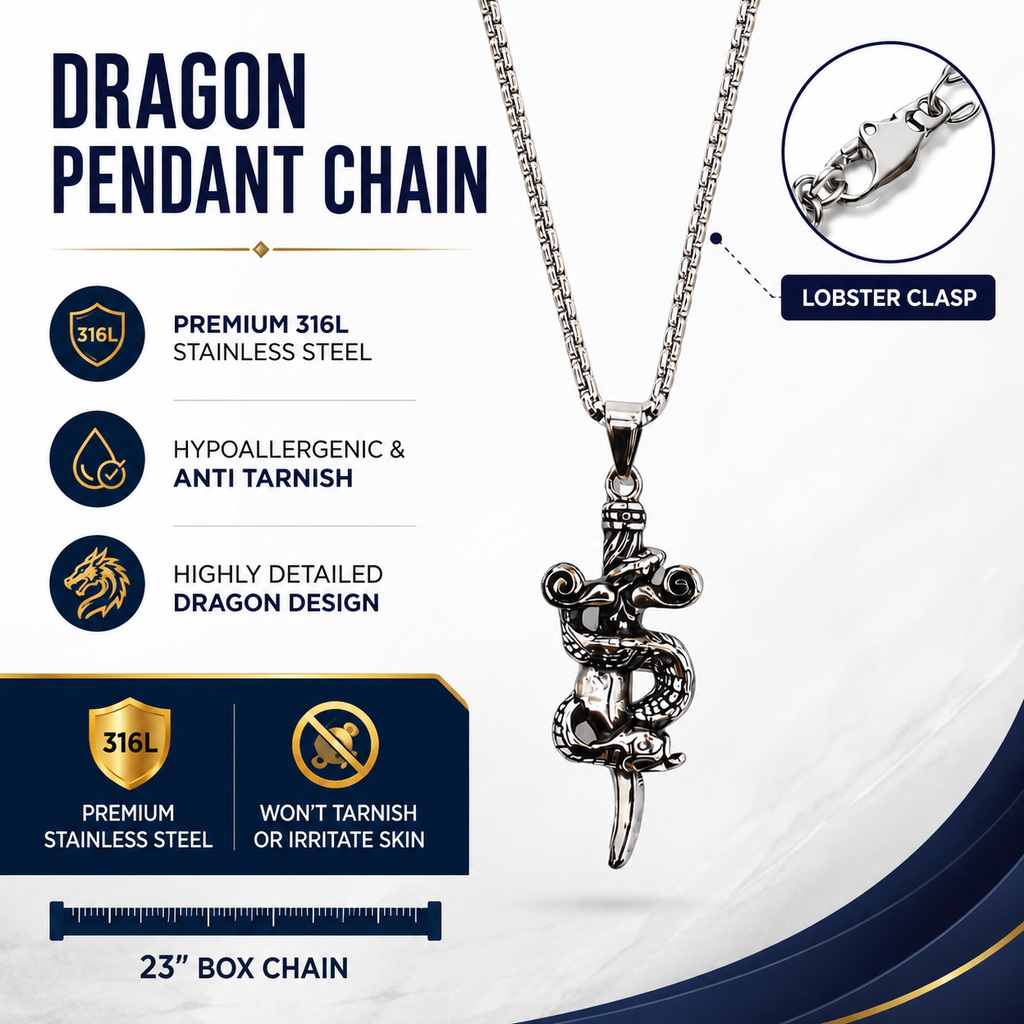 Silver Dragon Pendant