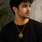 Lion Pendant Chain Gold