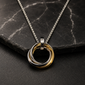 3 Ring Pendant Chain Silver