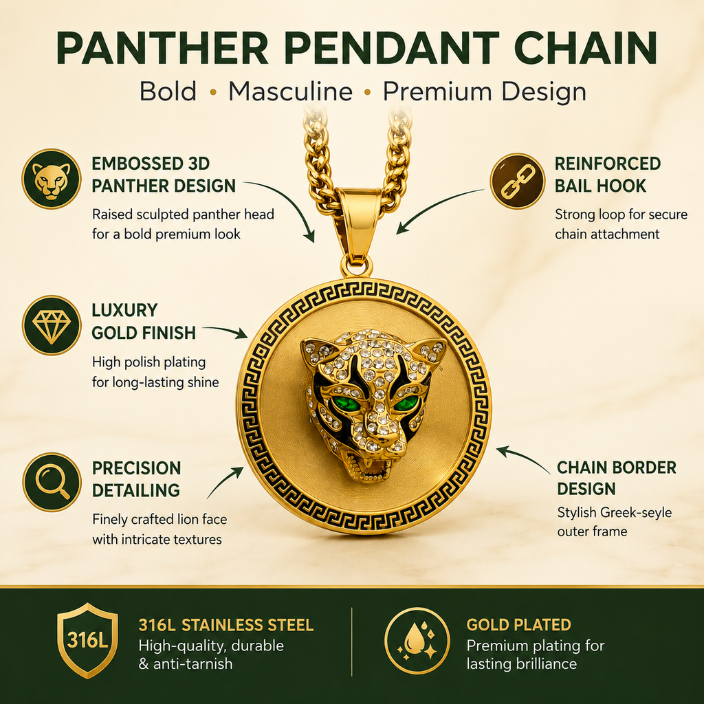 Panther Pendant Chain Gold