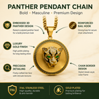 Panther Pendant Chain Gold