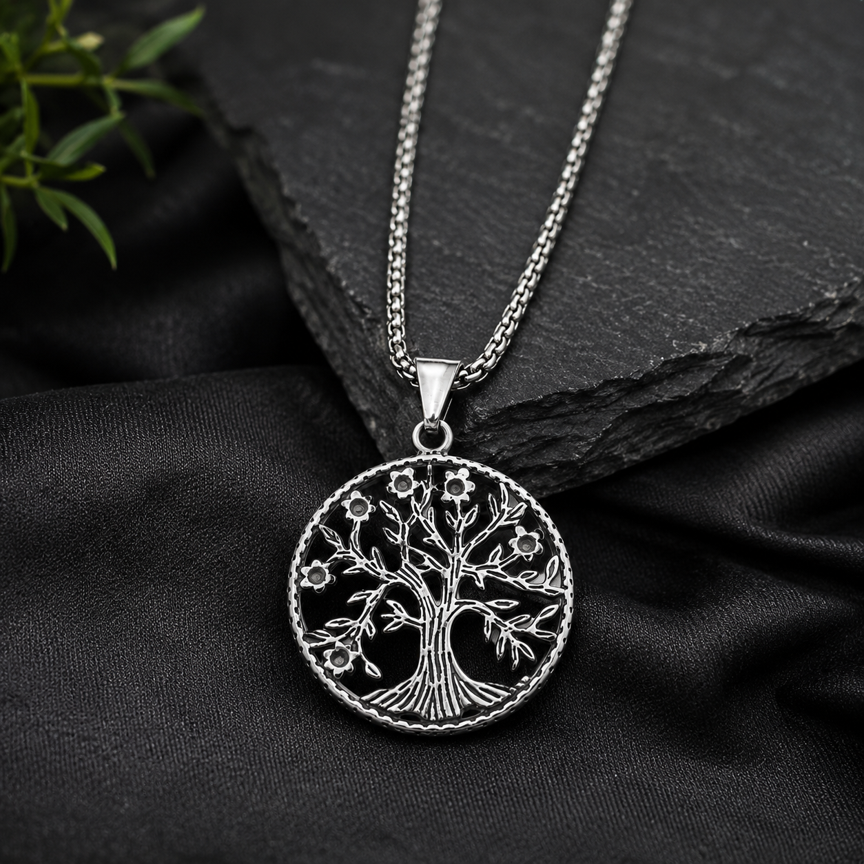 Tree of Life Pendant Chain Silver