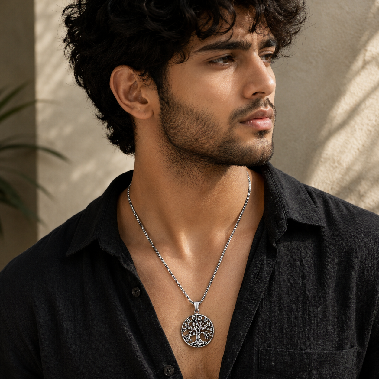 Tree of Life Pendant Chain Silver