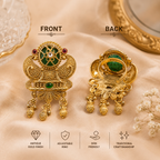 Emerald Ruby Ornate Statement Ring