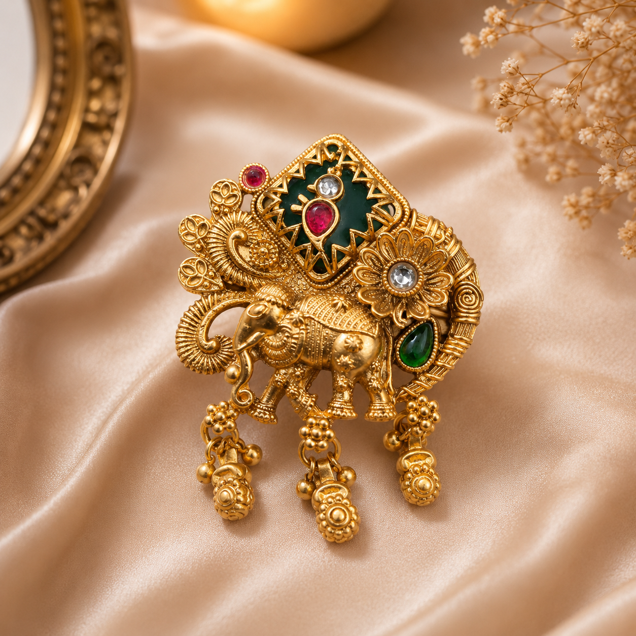 Encliff Royal Elephant Emerald Statement Ring
