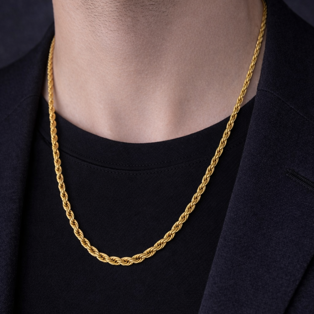 Gold Plated Rope Chain