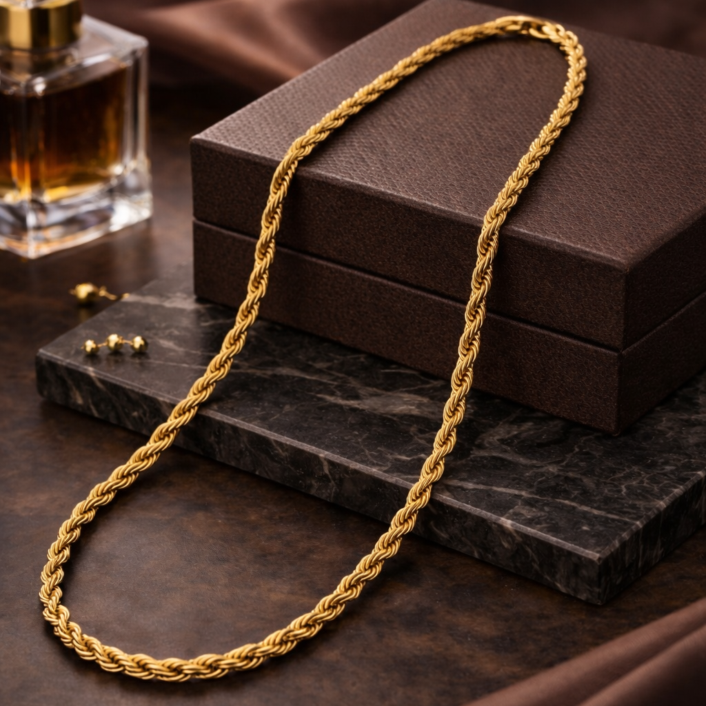 Gold Plated Rope Chain