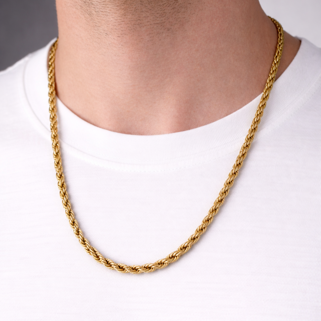 Gold Plated Rope Chain