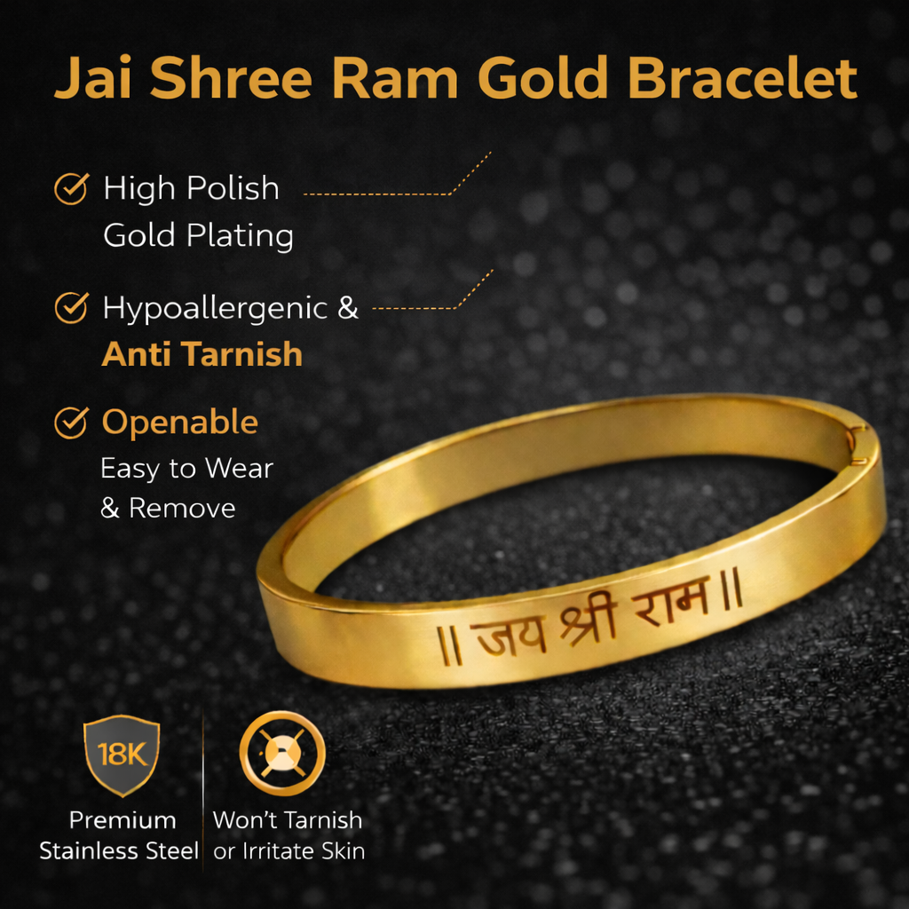 Jai Shree Ram Design Kada Bracelet
