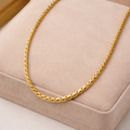 Encliff palm link chain featuring interconnected oval-shaped links with a polished silver finish.