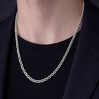 Silver Plated Rope Chain