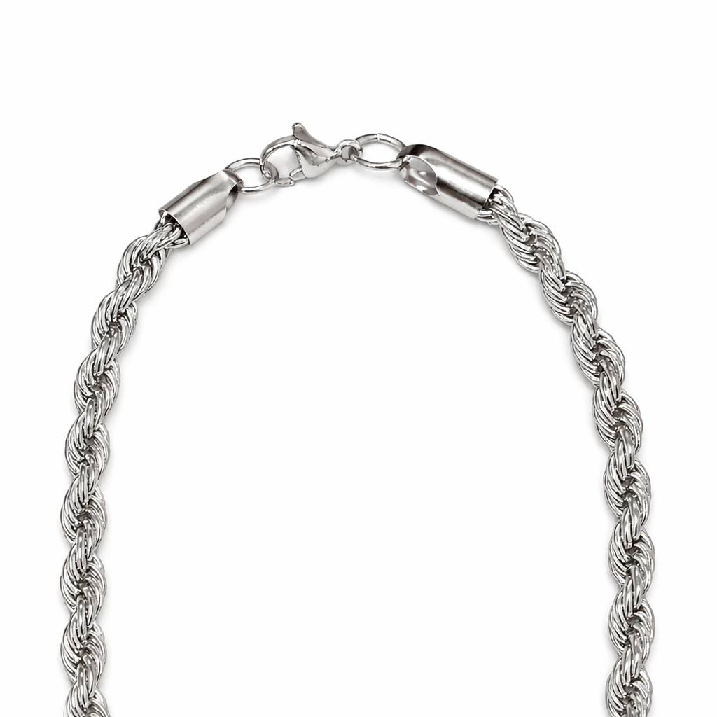 Silver Plated Rope Chain