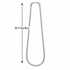 Silver Plated Rope Chain