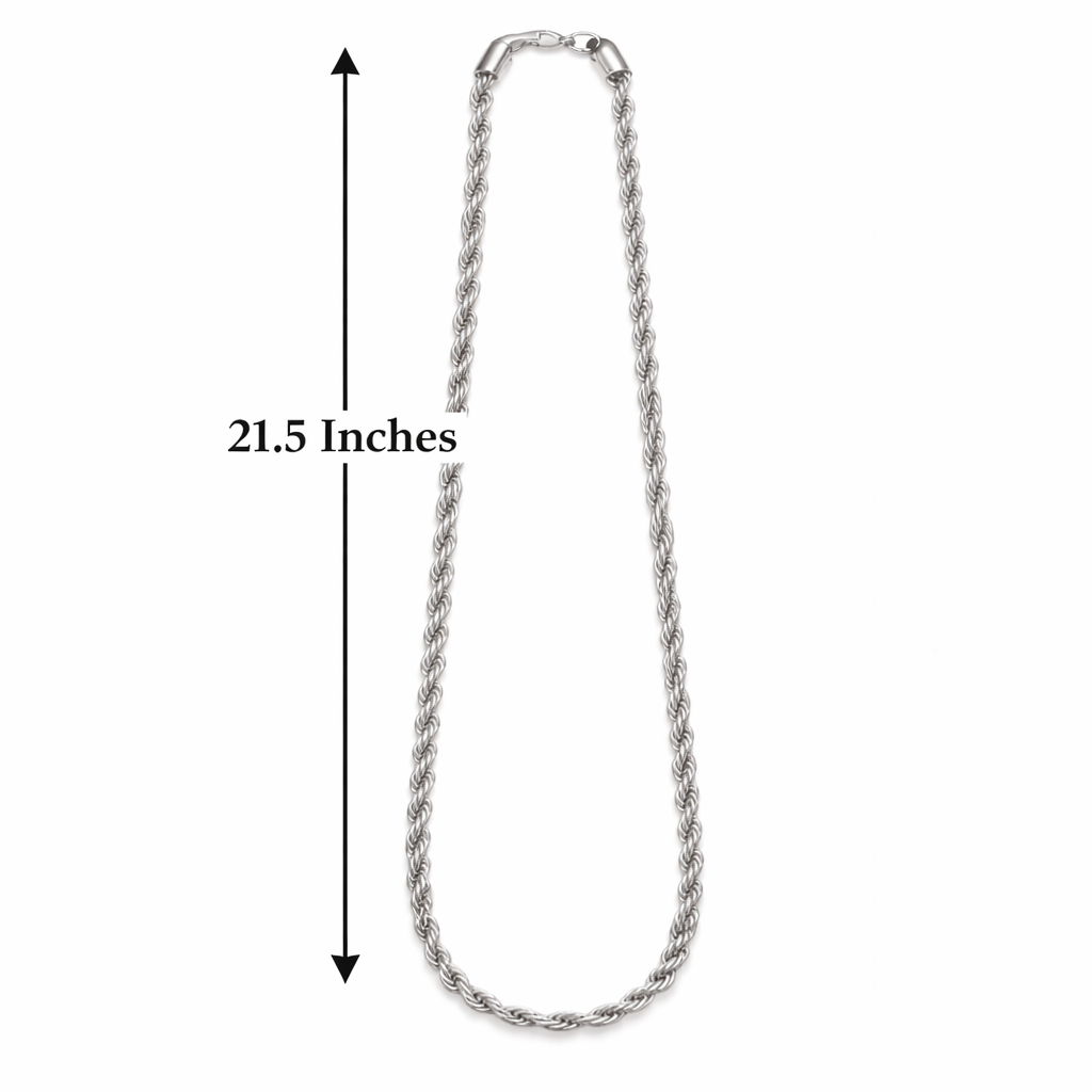 Silver Plated Rope Chain