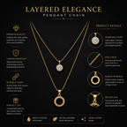 Double Layered Roman Pendant Necklace