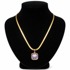 Purple Floral Pendant Necklace