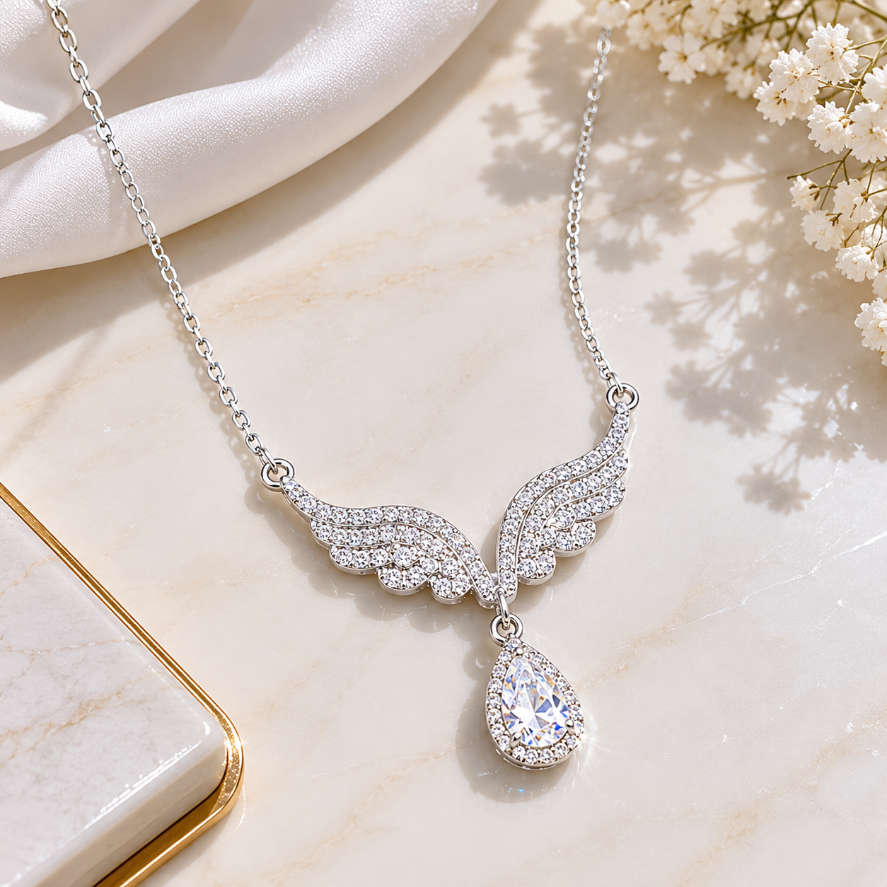 Celestial Wings Pendant Necklace
